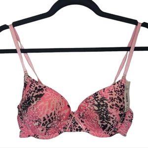 NWT Inteco Intimates Pink Animal Print Bra 🩷🐆 Size 38C
